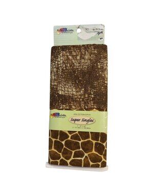 Fabric Bundle Giraffe & Crocodile Print 2 Yds Cotton